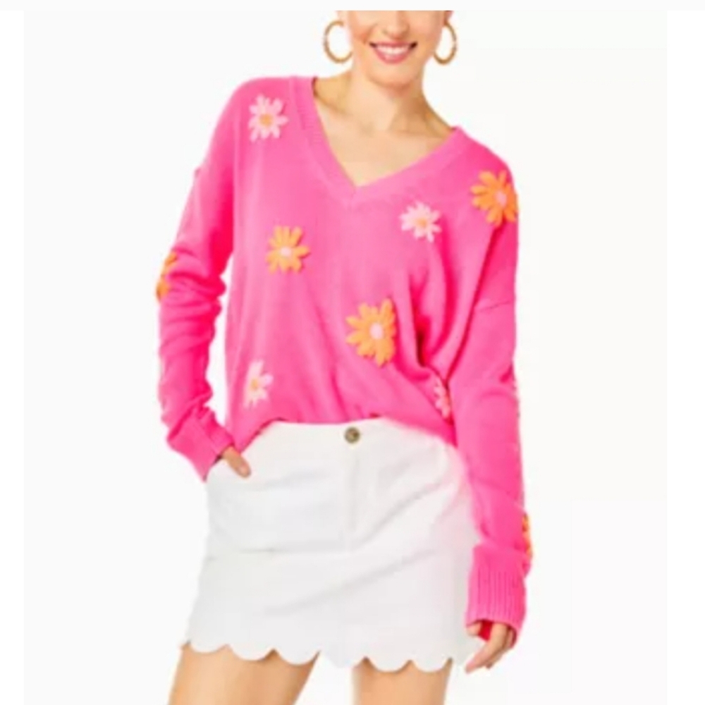 Lilly Pulitzer Colette Scallop Hem Skort White